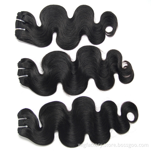 8-30 Inch 9a NO tangle and shed free body wave bundles with closure,  body wave hair bundles plus closure